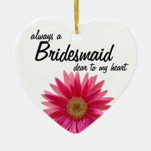 Ornamento De Cerâmica Daisy Wedding Bridesmaid