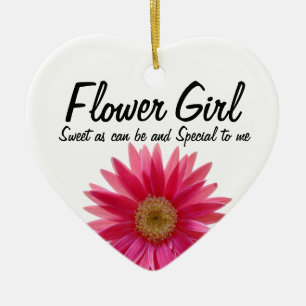 Ornamento De Cerâmica Daisy Wedding Flower Girl