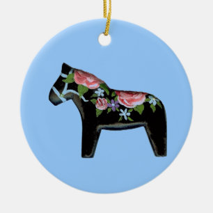 Ornamento De Cerâmica Dala Horse Ornament