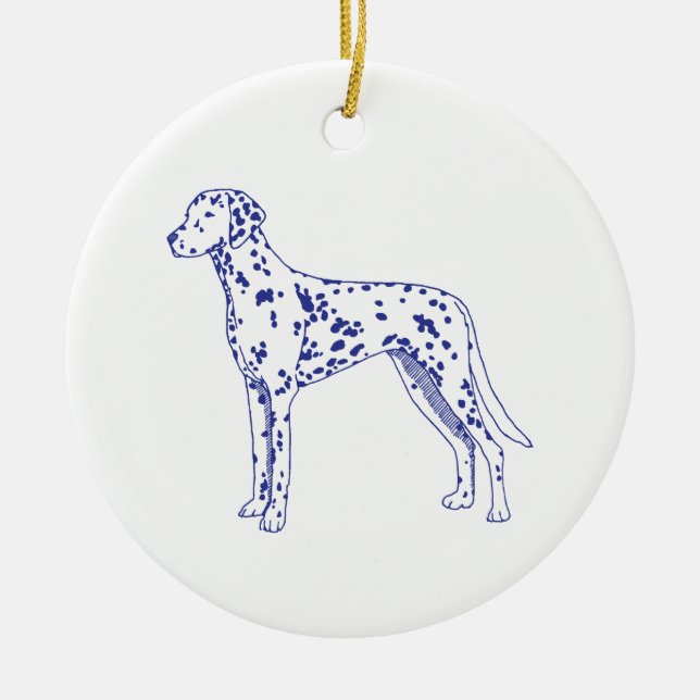 Ornamento De Cerâmica Dalmatiner (Frente)