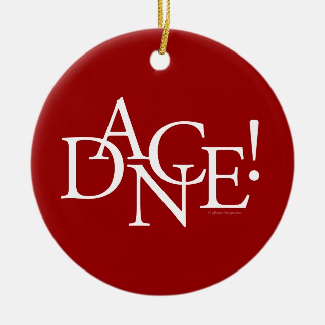 Ornamento De Cerâmica Dança! (Frente)