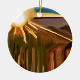 Ornamento De Cerâmica Dança da Arte Abstrato dos Cactos