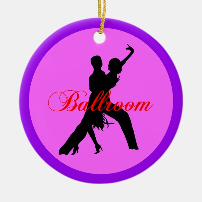 Ornamento De Cerâmica Dança de salão de baile (Frente)
