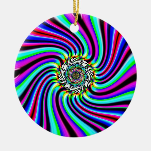 Ornamento De Cerâmica Dança espiral (Frente)