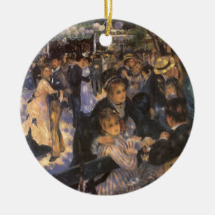 Ornamento De Cerâmica Dança no Le Moulin de la Galette por Pierre Renoir