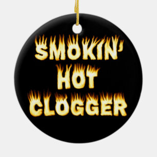 Ornamento De Cerâmica Dança quente de Smokin Clogger