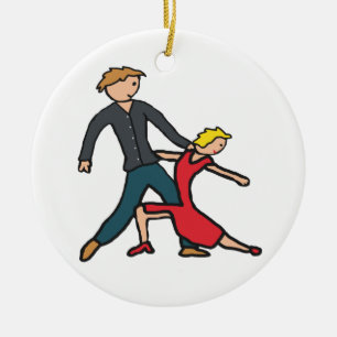 Ornamento De Cerâmica dança Salsa
