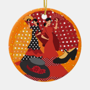 Ornamento De Cerâmica Dançador de Flamenco - SRF