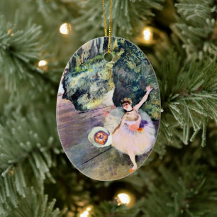 Ornamento De Cerâmica Dançarina com Buquê de Flores por Edgar Degas