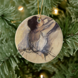 Ornamento De Cerâmica Dançarina de Edgar Degas, Vintage Ballerina Art