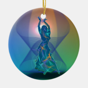Ornamento De Cerâmica Dançarina *Pheja*