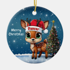 Ornamento De Cerâmica Dançarino Bebê Veado, Corça, Rena🦌 🎄