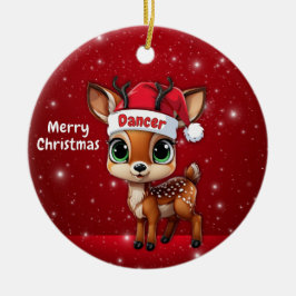 Ornamento De Cerâmica Dançarino Bebê Veado, Corça, Rena🦌 🎄
