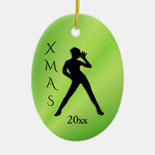 Ornamento De Cerâmica Dançarino da Árvore de Dança do Xmas 20xx