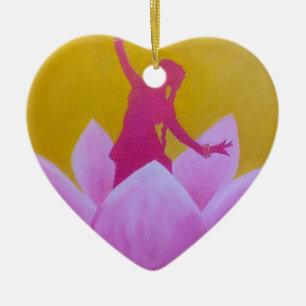 Ornamento De Cerâmica Dançarino de Lotus Kathak