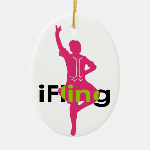 Ornamento De Cerâmica dançarino iFling das montanhas