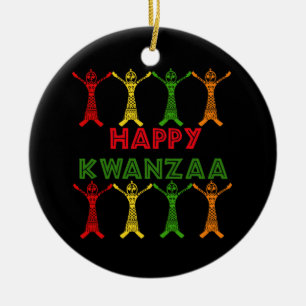 Ornamento De Cerâmica Dançarinos de Kwanzaa