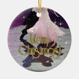 Ornamento De Cerâmica Dançarinos do Feliz Natal