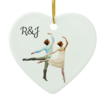 Dançarinos Românticos Balés - Suas Iniciais e Text