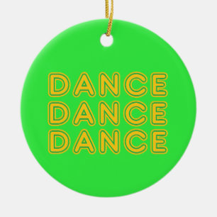 Ornamento De Cerâmica Dance Dance Dance Dance Ornament