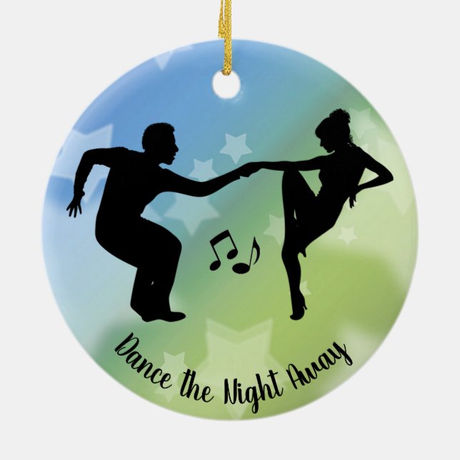 Ornamento De Cerâmica Dance Dancing Ornament (Traseira)