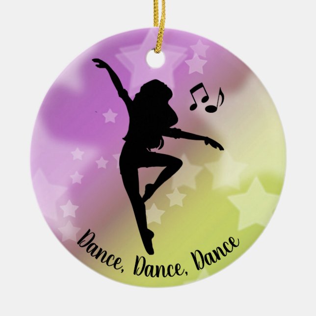 Ornamento De Cerâmica Dance Dancing Ornament (Frente)