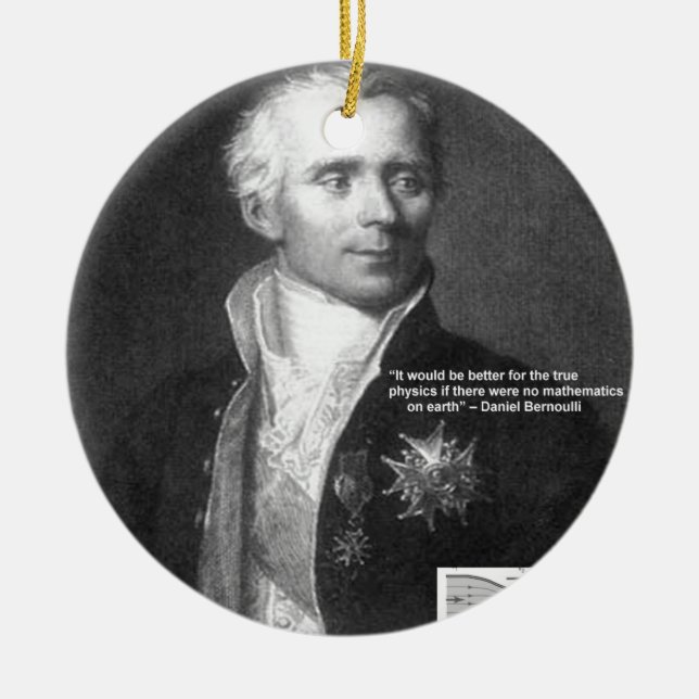 Ornamento De Cerâmica Daniel Bernoulli Verdadeiro Física Cita presentes  (Frente)