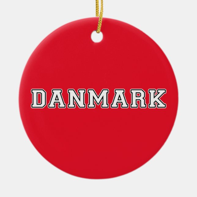 Ornamento De Cerâmica Danmark (Frente)
