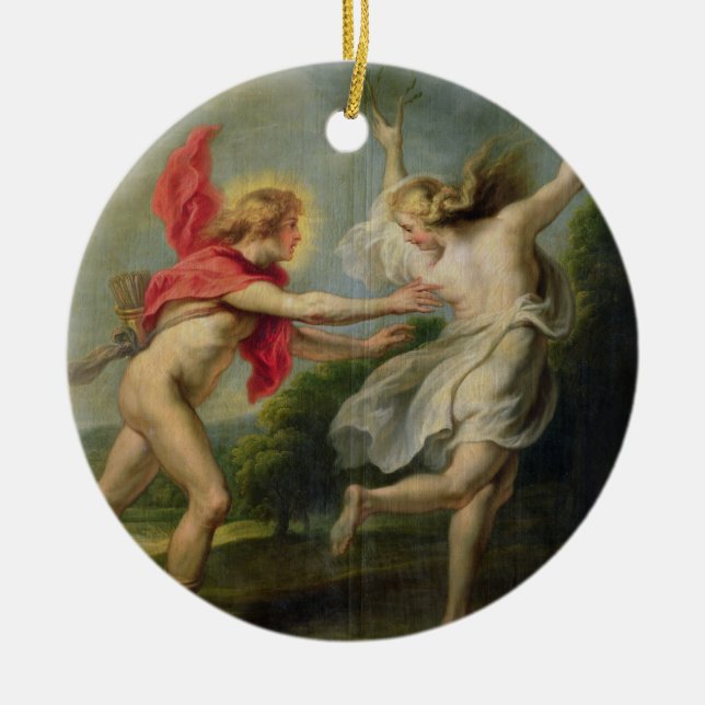 Ornamento De Cerâmica Daphne e Apollo (óleo) (Frente)