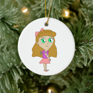 Ornamento De Cerâmica dar corda no chibi