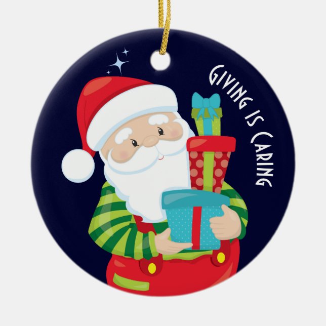 Ornamento De Cerâmica Dar é cuidar (Frente)