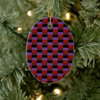 Ornamento De Cerâmica Dark and Red and Purple Combination