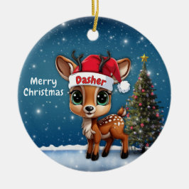 Ornamento De Cerâmica Dasher Bebê Cervo, Filhote, Corça, Rena🦌 🎄