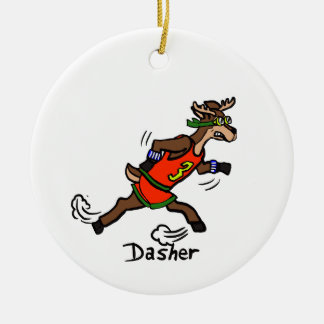 Ornamento De Cerâmica Dasher/Dancer Ornament