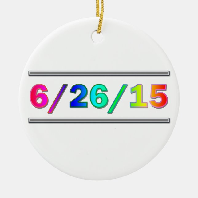 Ornamento De Cerâmica Data de SCOTUS (Frente)