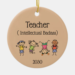 Ornamento De Cerâmica Datirou citação de um professor intelectual
