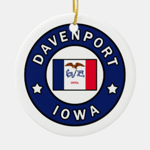 Ornamento De Cerâmica Davenport Iowa