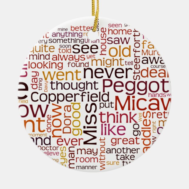 Ornamento De Cerâmica David Copperfield (Frente)