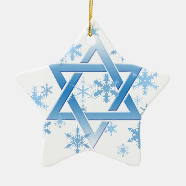 Ornamento De Cerâmica david de inverno (Frente)