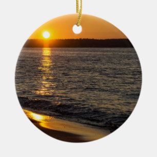 Ornamento De Cerâmica Days End At Traverse City