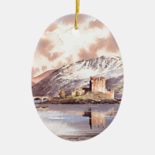 Ornamento De Cerâmica De "castelo" Scotland Eilean Donan