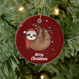Ornamento de Cerâmica de Feliz Natal