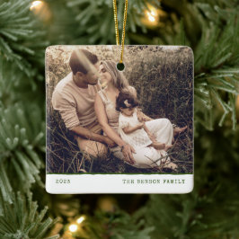 Ornamento de Cerâmica de Feriado Verde de Tipo Mín