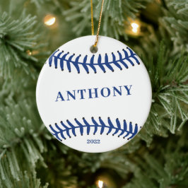 Ornamento de Cerâmica de Natal Personalizada Baseb