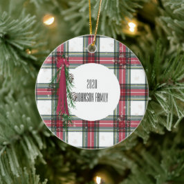 Ornamento de Cerâmica de Natal Personalizado pela