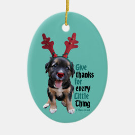 Ornamento De Cerâmica Dê obrigados para cada coisinha