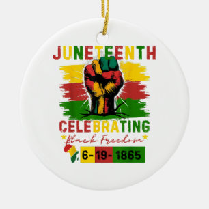 Ornamento De Cerâmica Décima Junta Celebrando a Liberdade Negra História