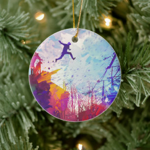 Ornamento De Cerâmica Decoração Cerâmica de Parkour Urban Free Running