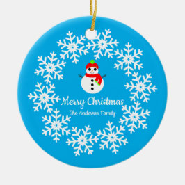 Ornamento De Cerâmica Decoração cerâmica Snowman