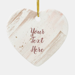 Ornamento De Cerâmica Decoração de abertura Dourada do Rosa personalizad